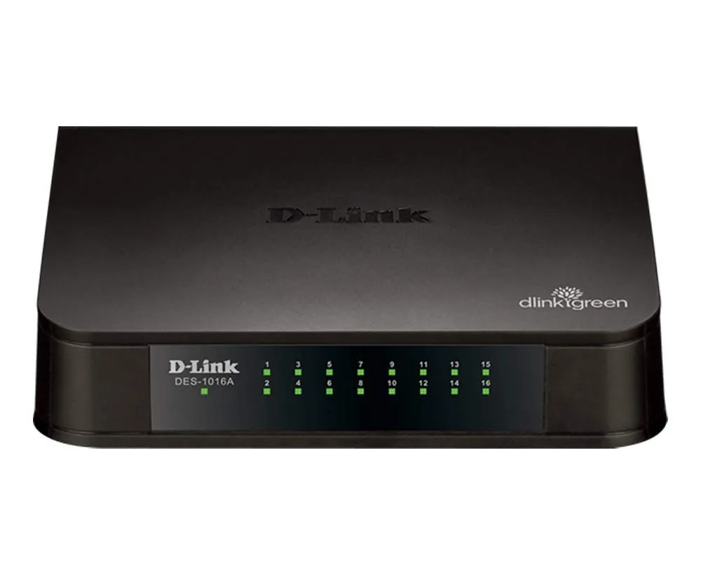 D-Link Desktop LAN Switch 16 Port Normal DES-1016 view 2